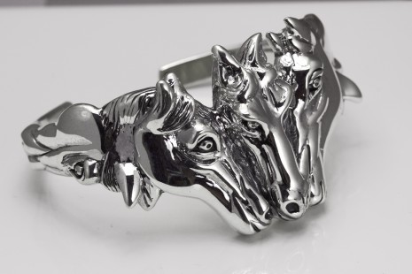 Silver Horse Bangle